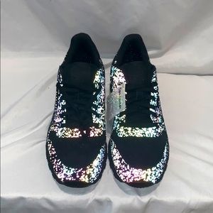 Mens Sz12 Reebok Classic Leather Black Iridescent